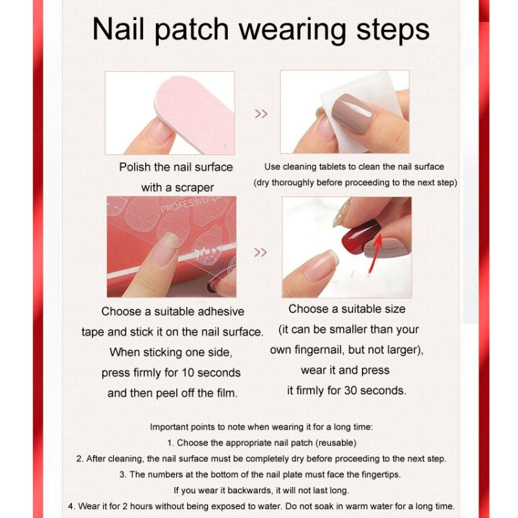 24pcs/box Handmade Nail Glitter Nail Jelly Glue Finished Patch, Color: BY86(Wear Tool Bag) - Nail Stickers by PMC Jewellery | Online Shopping South Africa | PMC Jewellery | Buy Now Pay Later Mobicred