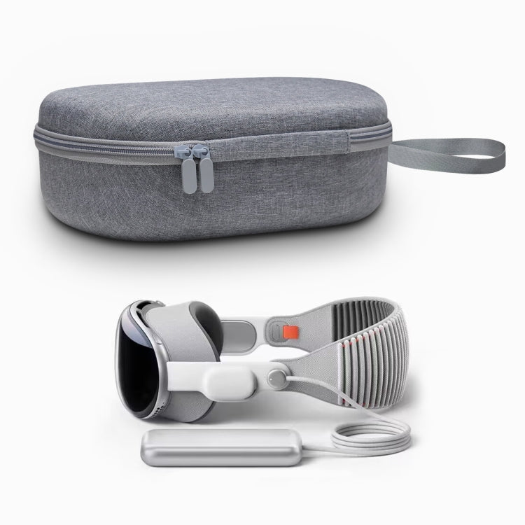 JYS-APP001 For Apple Vision Pro Headset Storage Bag VR Glasses Anti-Scrape Portable Bag, Color: Gray Linen - VR Accessories by JYS | Online Shopping South Africa | PMC Jewellery | Buy Now Pay Later Mobicred