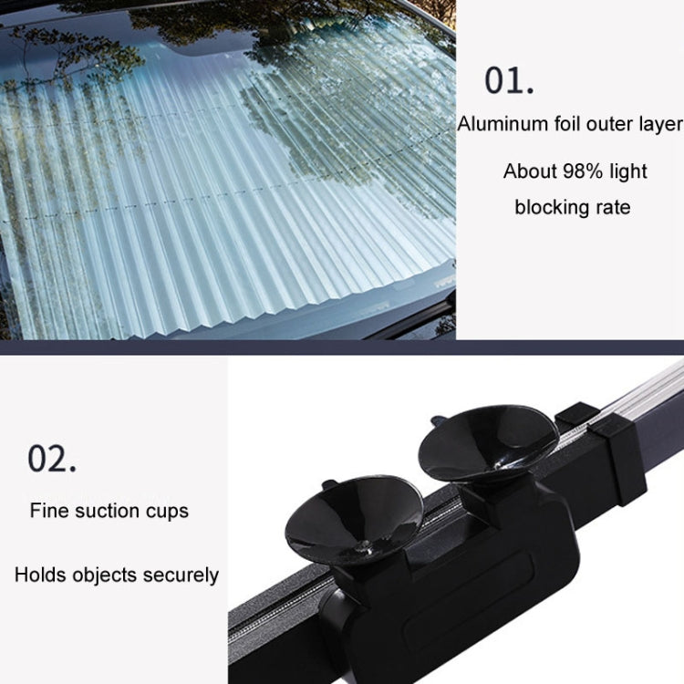 80 x 185cm Car Front Gear Auto Retractable Sunshade Household Pleated Window Covering - Sound & Heat Insulation Cotton by PMC TechLife | Online Shopping South Africa | PMC TechLife | Buy Now Pay Later Mobicred