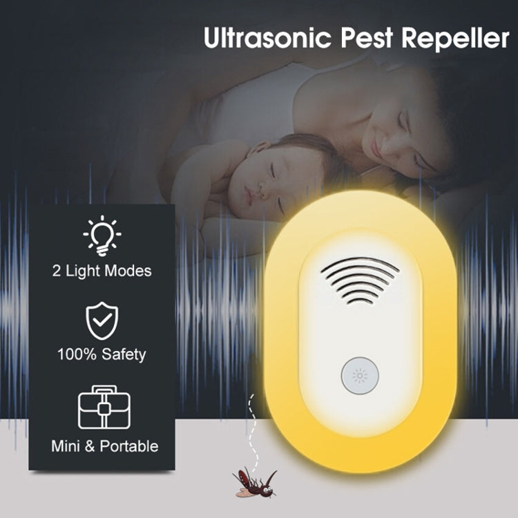 Adjustable Night Light Ultrasonic Mosquito Repeller Mini Home Electronic Mouse Repeller, Spec: UK Plug(White) - Repellents by PMC Jewellery | Online Shopping South Africa | PMC Jewellery | Buy Now Pay Later Mobicred