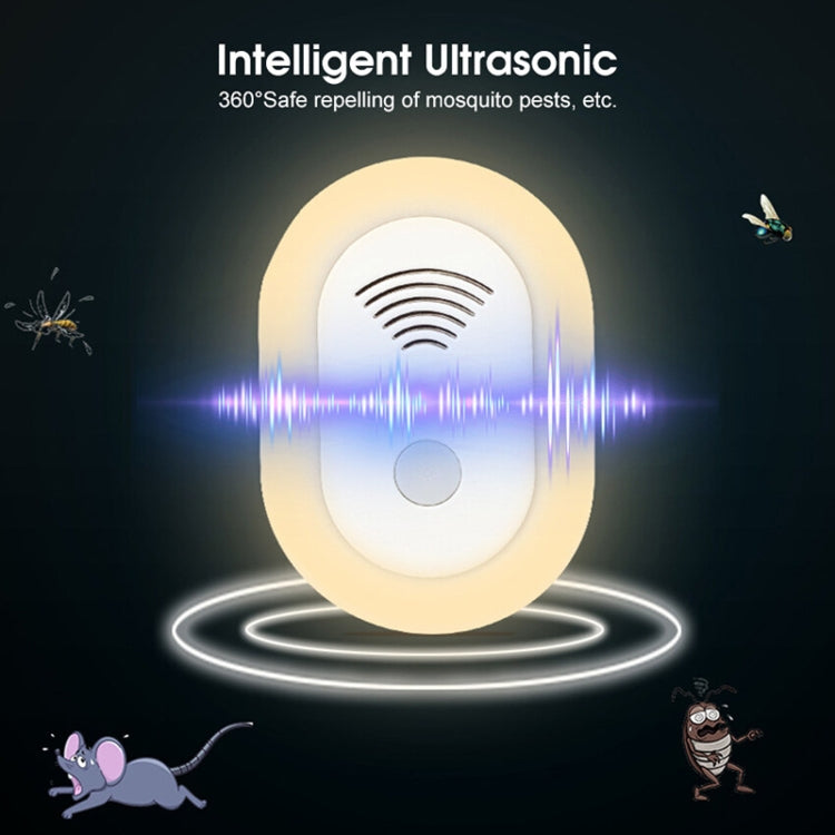 Adjustable Night Light Ultrasonic Mosquito Repeller Mini Home Electronic Mouse Repeller, Spec: AU Plug(White) - Repellents by PMC TechLife | Online Shopping South Africa | PMC TechLife | Buy Now Pay Later Mobicred
