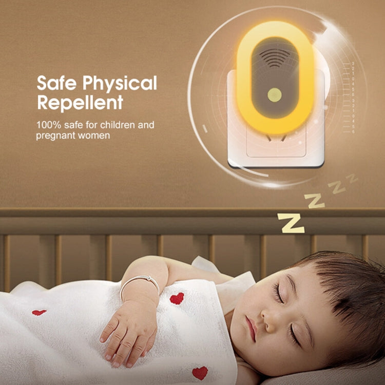 Adjustable Night Light Ultrasonic Mosquito Repeller Mini Home Electronic Mouse Repeller, Spec: US Plug(White) - Repellents by PMC TechLife | Online Shopping South Africa | PMC TechLife