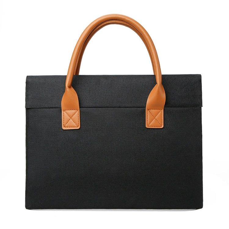 13.3 Inch Oxford Cloth Lightweight Portable Laptop Bag With PU Handle(Black) - free shipping - PMC Jewellery - Order now!