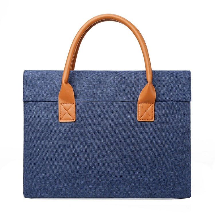 14 Inch Oxford Cloth Lightweight Portable Laptop Bag With PU Handle(Blue) - 14.1 inch by PMC Jewellery | Online Shopping South Africa | PMC Jewellery | Buy Now Pay Later Mobicred