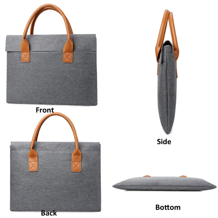 13.3 Inch Oxford Cloth Lightweight Portable Laptop Bag With PU Handle(Blue) - 13.3 inch by PMC Jewellery | Online Shopping South Africa | PMC Jewellery | Buy Now Pay Later Mobicred