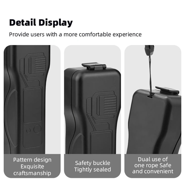 For DJI OSMO POCKET 3 BRDRC Waterproof Storage Box Protective Shell  With Lanyard(Black) - Case & Bags by BRDRC | Online Shopping South Africa | PMC TechLife | Buy Now Pay Later Mobicred