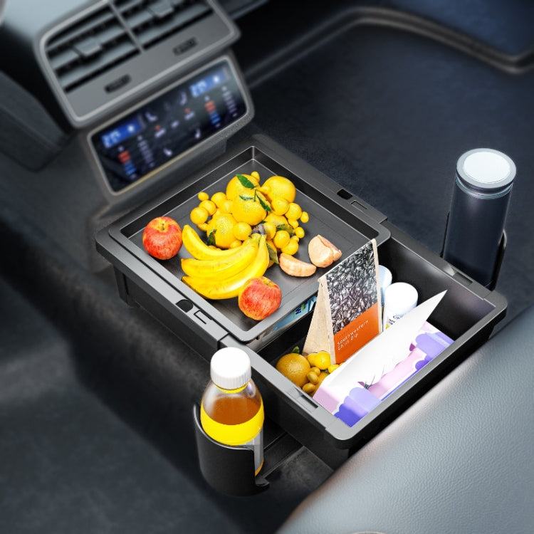 Car Seat Armrest Storage Box Adjustable Tissue Box(Black+Cover Plate) - Stowing Tidying by PMC Jewellery | Online Shopping South Africa | PMC Jewellery | Buy Now Pay Later Mobicred