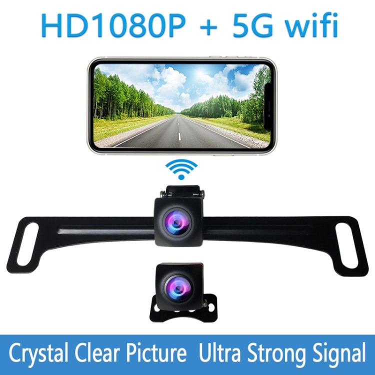 2 In 1 1080P 5G WIFI Wireless Car Reversing Rear Vision Night Vision Camera(LP-1080P) - Rear View Cameras by PMC Jewellery | Online Shopping South Africa | PMC Jewellery | Buy Now Pay Later Mobicred