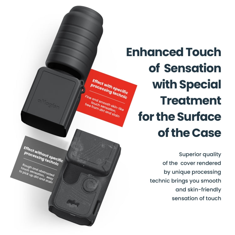 For DJI Osmo Pocket 3 AMagisn Silicone Protection Case Movement Camera Accessories, Style: 7 In 1 Black - Case & Bags by aMagisn | Online Shopping South Africa | PMC Jewellery | Buy Now Pay Later Mobicred