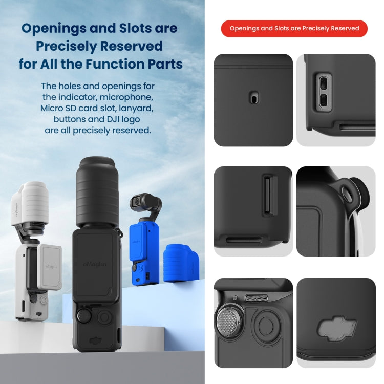 For DJI Osmo Pocket 3 AMagisn Silicone Protection Case Movement Camera Accessories, Style: 7 In 1 Gray - Case & Bags by aMagisn | Online Shopping South Africa | PMC Jewellery | Buy Now Pay Later Mobicred