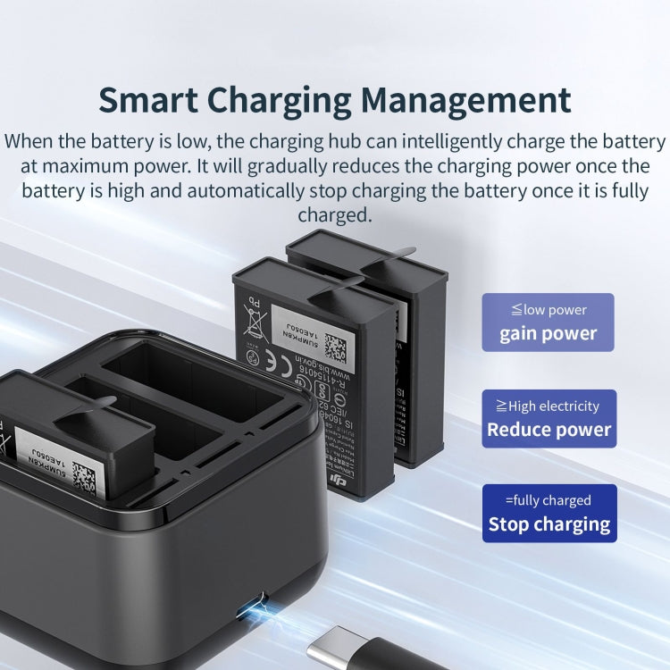 For DJI Osmo Action 4 / 3 AMagisn Battery Charger Seat - free shipping - PMC TechLife - Order now!