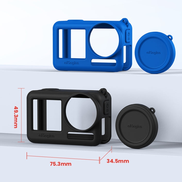 For DJI Osmo Action 4 / 3 aMagisn Silicone Protection Case Camera Protection Accessories(Blue) - Case & Bags by aMagisn | Online Shopping South Africa | PMC Jewellery | Buy Now Pay Later Mobicred