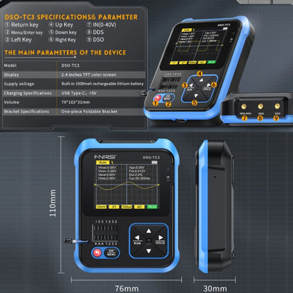 FNIRSI 3 In 1 Handheld Digital Oscilloscope LCR Transistor Tester, Specification: Upgrade - Digital Multimeter by FNIRSI | Online Shopping South Africa | PMC Jewellery | Buy Now Pay Later Mobicred