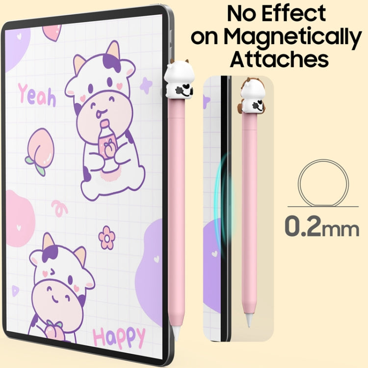 For Apple Pencil (USB-C) AhaStyle PT129-3 Stylus Cover Silicone Cartoon Protective Case, Style: Brown Bear - Pencil Accessories by AhaStyle | Online Shopping South Africa | PMC Jewellery | Buy Now Pay Later Mobicred