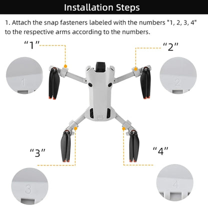 For DJI Mini 4 Pro Drone BRDRC Landing Gear Increased Height Leg(Gray) - Holder Series by BRDRC | Online Shopping South Africa | PMC Jewellery | Buy Now Pay Later Mobicred