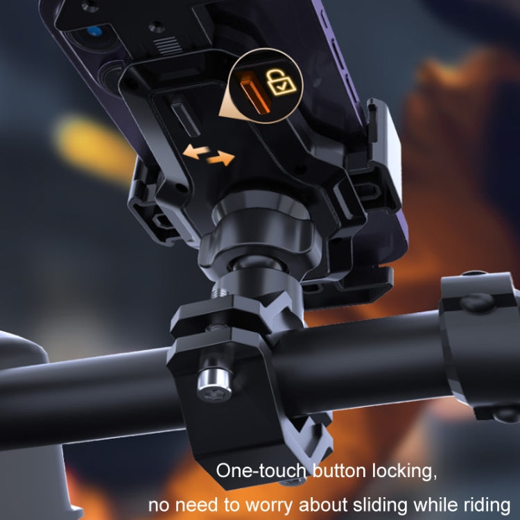 Cycling Bicycle Automatic Locking Mobile Phone Holder(Handlebars) - Holders by PMC TechLife | Online Shopping South Africa | PMC TechLife | Buy Now Pay Later Mobicred