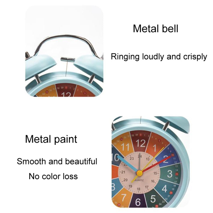 4 inch Early Learning Dual Ring Round Alarm Clock Student Bedside Metal Alarm Bell(White) - Novelty Clock by PMc TechLife | Online Shopping South Africa | PMc TechLife | Buy Now Pay Later Mobicred