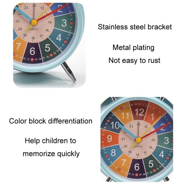 4 inch Early Learning Dual Ring Round Alarm Clock Student Bedside Metal Alarm Bell(White) - Novelty Clock by PMc TechLife | Online Shopping South Africa | PMc TechLife | Buy Now Pay Later Mobicred