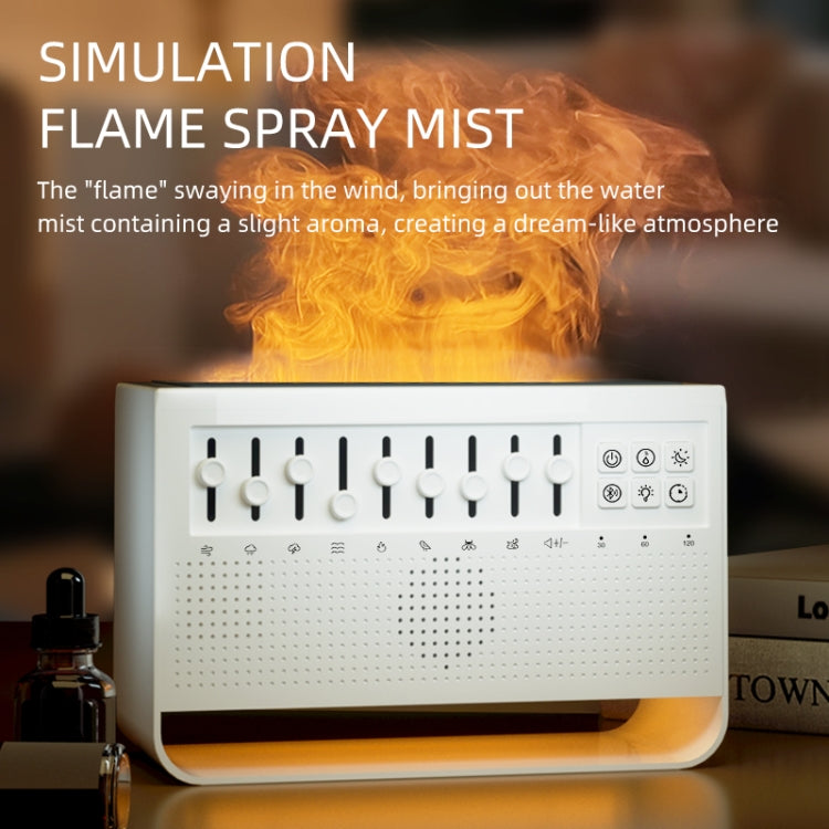 C221 Bluetooth White Noise Flame Aromatherapy Machine Home Desktop Humidifier(English Version) - free shipping - PMC TechLife - Order now!