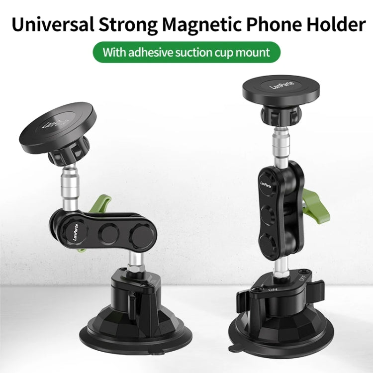 Lanparte Magnetic Car Phone Holder Adjustable Suction Cup Navigation Stand RBA-M01NLB - Car Holders by Lanparte | Online Shopping South Africa | PMC Jewellery | Buy Now Pay Later Mobicred