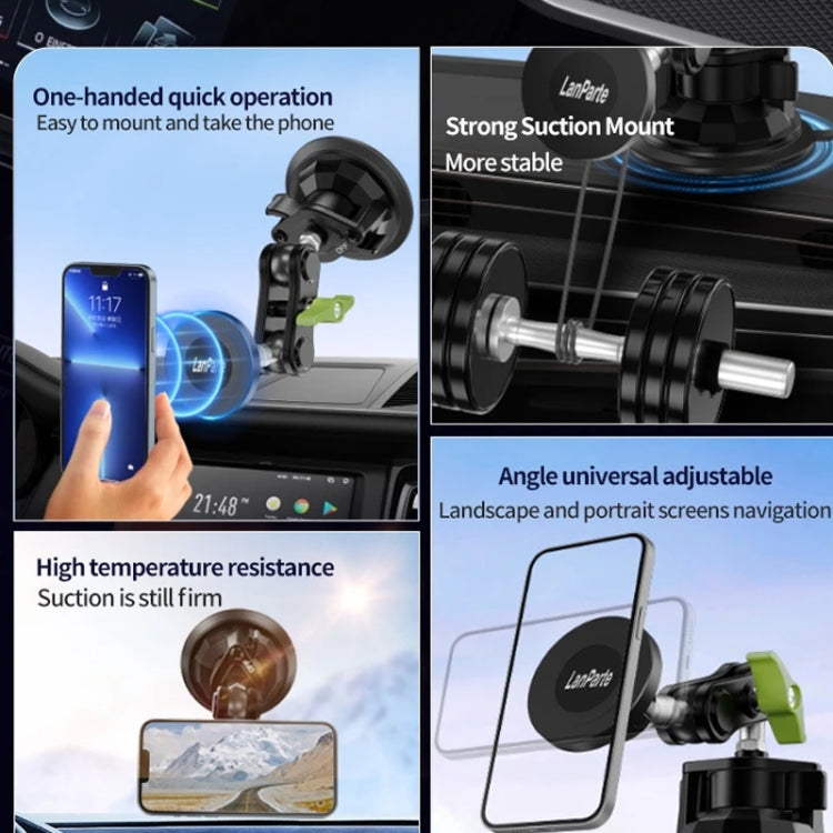 Lanparte Magnetic Car Phone Holder Adjustable Suction Cup Navigation Stand RBA-M01NB - free shipping - PMC TechLife - Order now!