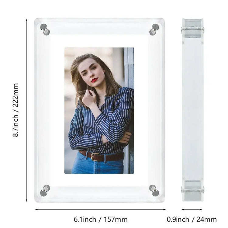 7 Inch Acrylic HD Digital Photo Frame Desktop Smart Motion Video Player Ornament(US Plug) - 1.5-7.0 inch by PMC Jewellery | Online Shopping South Africa | PMC Jewellery | Buy Now Pay Later Mobicred