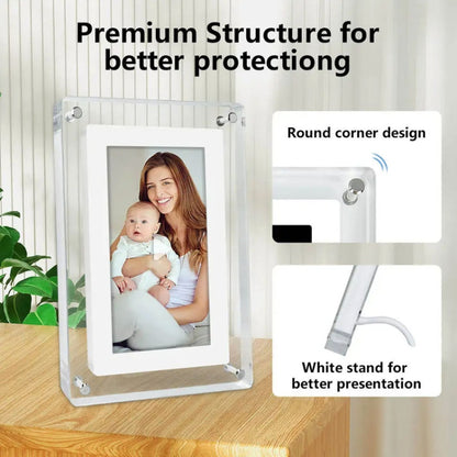 7 Inch Acrylic HD Digital Photo Frame Desktop Smart Motion Video Player Ornament(EU Plug) - 1.5-7.0 inch by PMC Jewellery | Online Shopping South Africa | PMC Jewellery | Buy Now Pay Later Mobicred