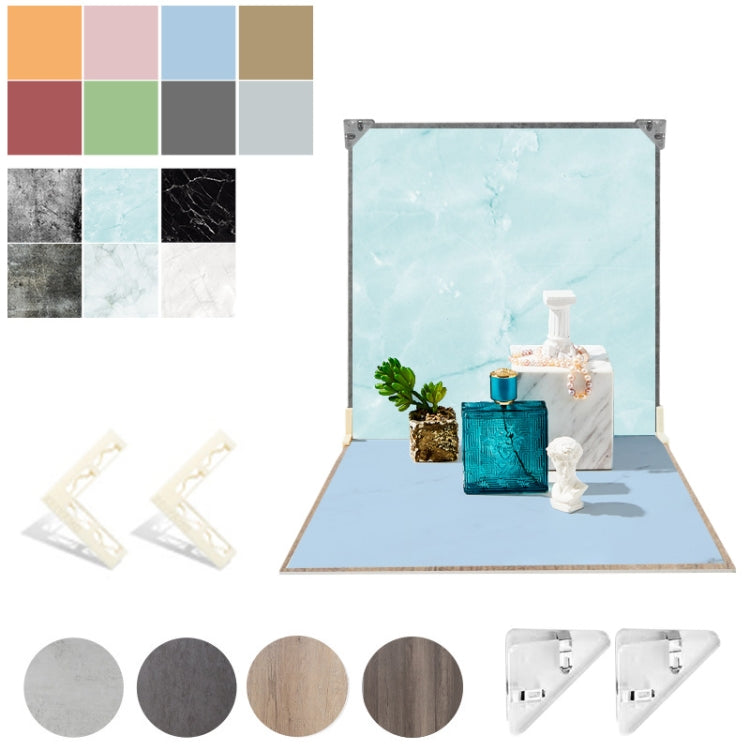 2pcs 40cm Double-Sided Background Board + 7pcs Backdrop Paper Photography Props Set, Spec: Set 3 - Solid Color by PMC TechLife | Online Shopping South Africa | PMC TechLife | Buy Now Pay Later Mobicred