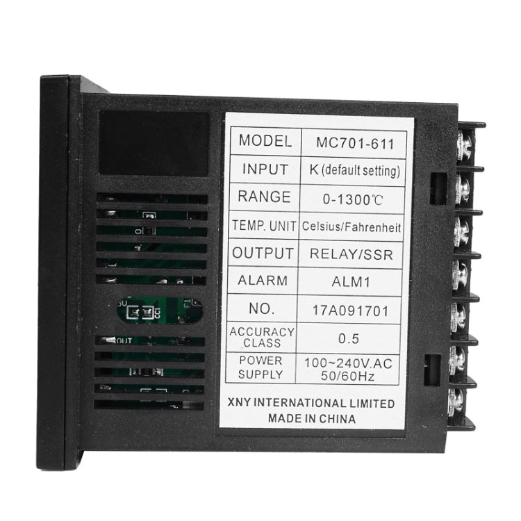 SINOTIMER MC701 Universal Input Short Case PID Intelligent Temperature Controller Meter Heating Cooling Relay SSR Solid State Output - Thermostat & Thermometer by SINOTIMER | Online Shopping South Africa | PMC Jewellery | Buy Now Pay Later Mobicred