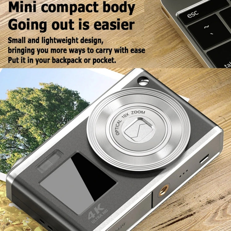 4K HD Optical Zoom Digital Camera 60MP Dual Screen Selfie Camera, No Memory(White) - Video Cameras by PMC TechLife | Online Shopping South Africa | PMC TechLife | Buy Now Pay Later Mobicred