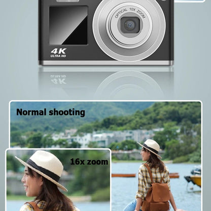 4K HD Optical Zoom Digital Camera 60MP Dual Screen Selfie Camera, No Memory(White) - Video Cameras by PMC Jewellery | Online Shopping South Africa | PMC Jewellery | Buy Now Pay Later Mobicred