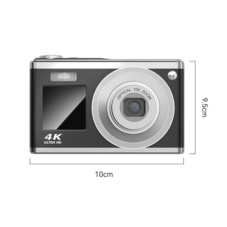 4K HD Optical Zoom Digital Camera 60MP Dual Screen Selfie Camera, No Memory(Black) - Video Cameras by PMC TechLife | Online Shopping South Africa | PMC TechLife | Buy Now Pay Later Mobicred