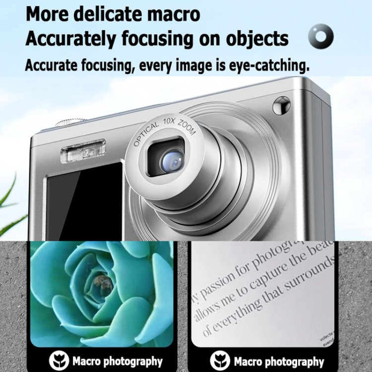 4K HD Optical Zoom Digital Camera 60MP Dual Screen Selfie Camera, No Memory(White) - Video Cameras by PMC Jewellery | Online Shopping South Africa | PMC Jewellery | Buy Now Pay Later Mobicred