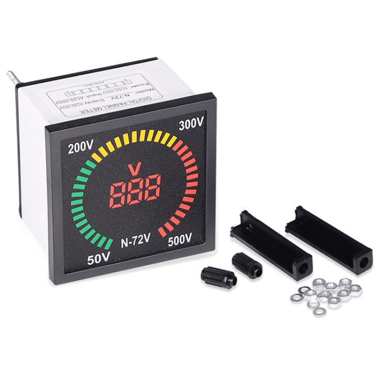 SINOTIMER N-72V AC Voltage Signal Indicator Square Turntable LED Digital Display Voltmeter - Current & Voltage Tester by SINOTIMER | Online Shopping South Africa | PMC Jewellery | Buy Now Pay Later Mobicred