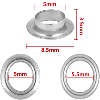 200pcs /Set 5mm Hollow Metal Copper Button Clothing Detachable Jeans Eye Buckles Replacement And Repair Kit - Button by PMC Jewellery | Online Shopping South Africa | PMC Jewellery | Buy Now Pay Later Mobicred