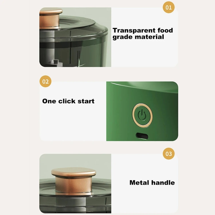 JRQ-01 Home Wireless Electric Meat Grinder Kitchen Garlic Pounder, Size: Electroplated Double-click(White) - free shipping - PMC TechLife - Order now!