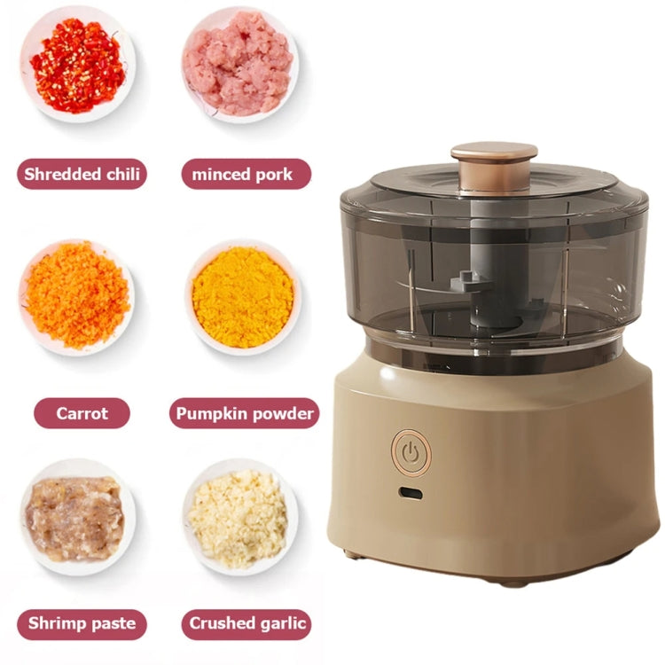 JRQ-01 Home Wireless Electric Meat Grinder Kitchen Garlic Pounder, Size: Electroplated Double-click(Green) - Stirrer & Squeezer by PMC TechLife | Online Shopping South Africa | PMC TechLife | Buy Now Pay Later Mobicred