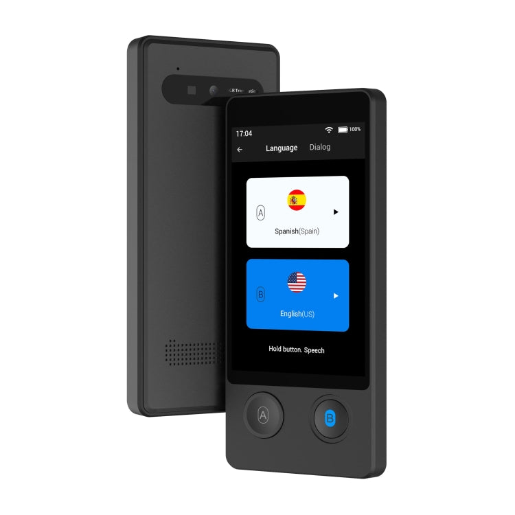 Hishell W12 144 Languages AI Voice Translator Smart Camera Translator Offline Dialogue Real-Time Mutual Translation(Black) - free shipping - PMC TechLife - Order now!