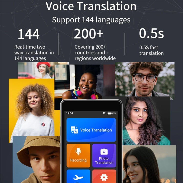 Hishell W12 144 Languages AI Voice Translator Smart Camera Translator Offline Dialogue Real-Time Mutual Translation(Black) -  by Hishell | Online Shopping South Africa | PMC Jewellery | Buy Now Pay Later Mobicred