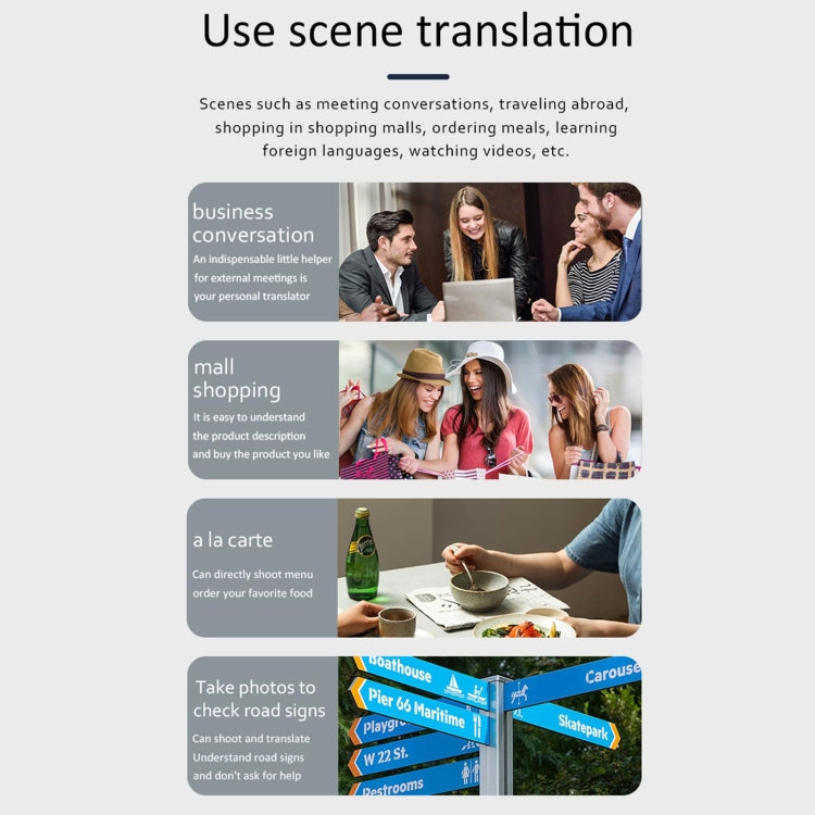 Hishell P40 Smart Translator 135 Languages Voice Intelligent Online Translation Machine Offline Multilanguage Speech Translate(Black) - free shipping - PMC TechLife - Order now!