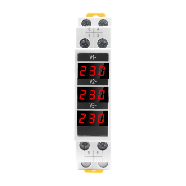 SINOTIMER SDM010 Modular Rail Type AC Three-Phase Digital Voltmeter Electronic Instrumentation - Current & Voltage Tester by SINOTIMER | Online Shopping South Africa | PMC Jewellery | Buy Now Pay Later Mobicred