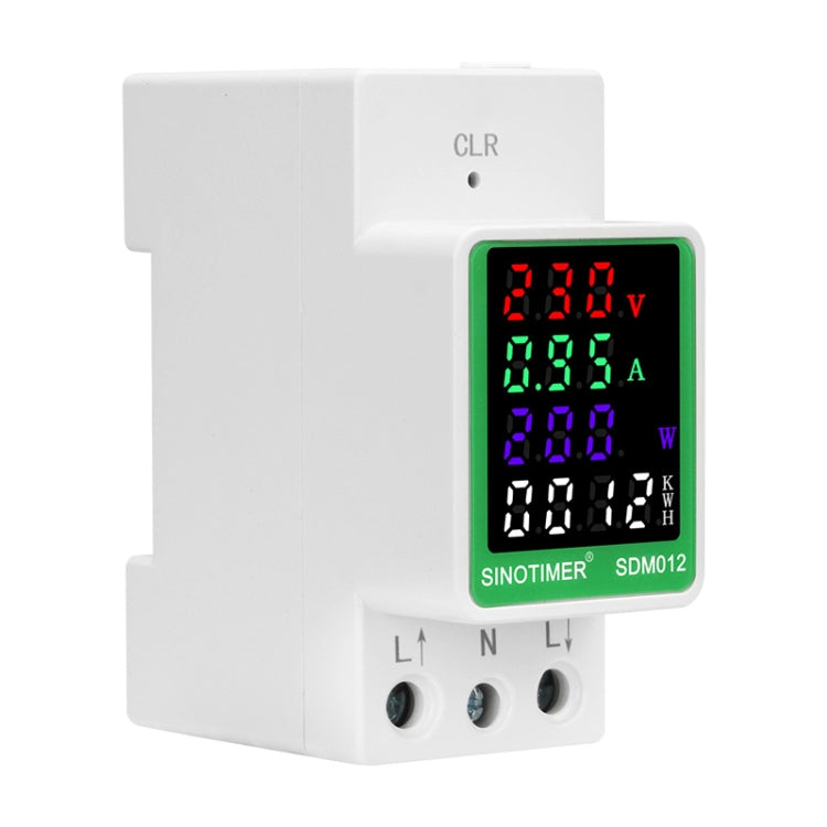 SINOTIMER DIN Rail AC Digital Display Current Voltage Power Electricity Multi-Function Tester, Model: SDM012-1 - Current & Voltage Tester by SINOTIMER | Online Shopping South Africa | PMC Jewellery | Buy Now Pay Later Mobicred