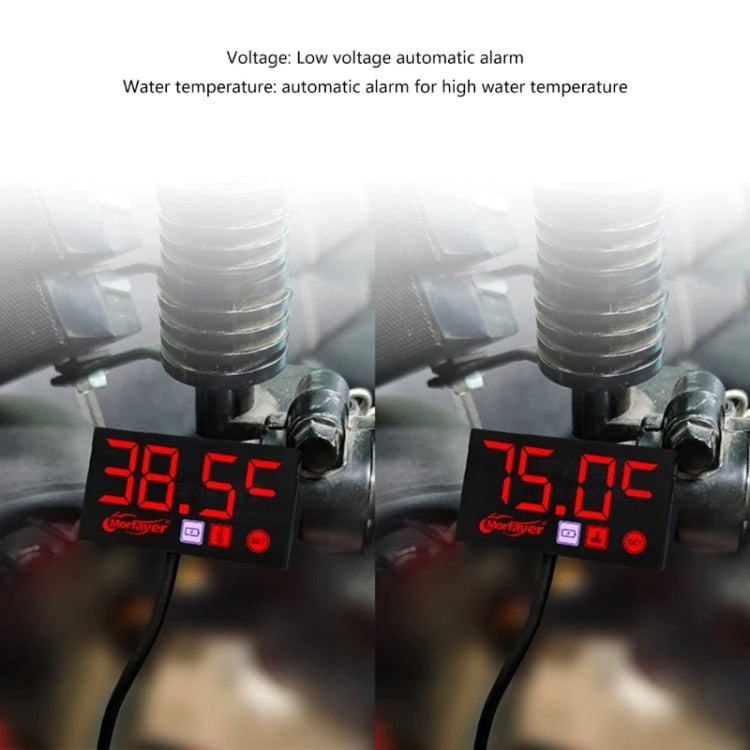 Compact LED Digital Display Time Voltmeter, Specification: 2 in 1 Temperature Blue - Electrical Instruments by PMC TechLife | Online Shopping South Africa | PMC TechLife | Buy Now Pay Later Mobicred