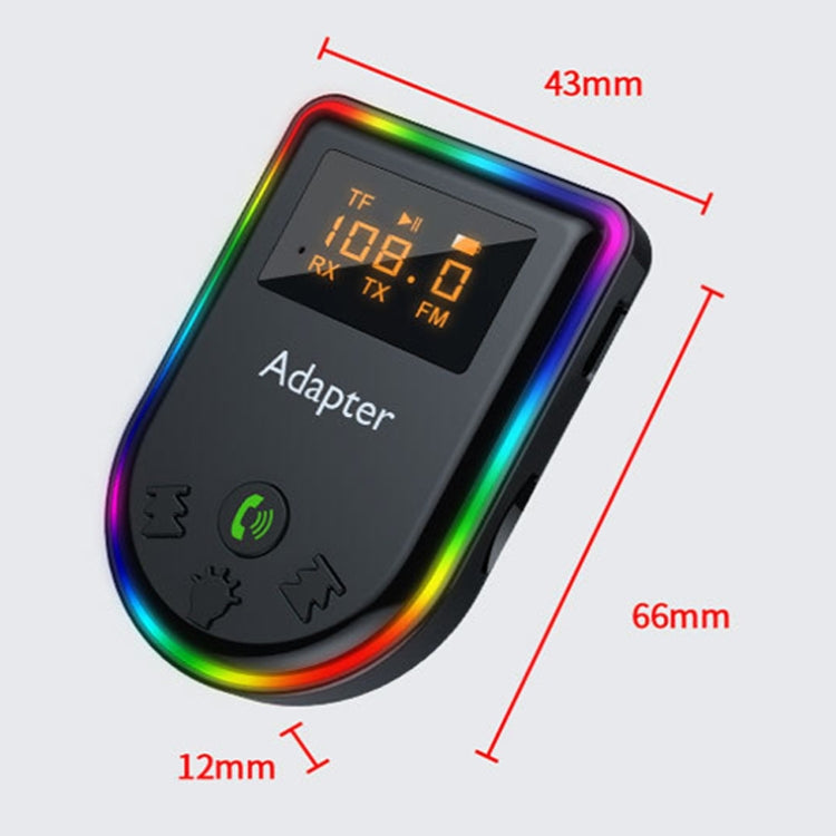 Q7 LED Digital Display Car Bluetooth Receiver HIFI Sound Quality Wireless Audio Adapter - Bluetooth Car Kits by PMC TechLife | Online Shopping South Africa | PMC TechLife | Buy Now Pay Later Mobicred