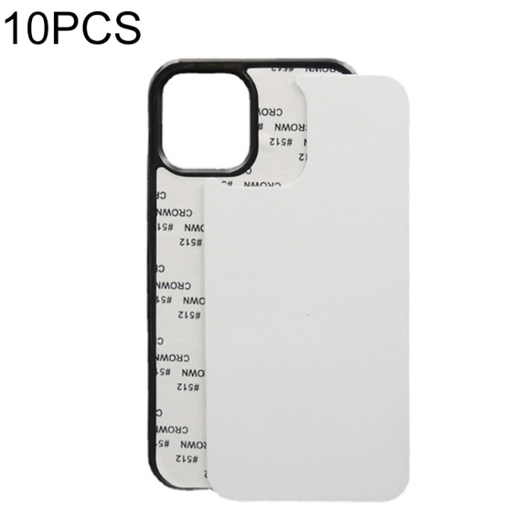 For iPhone 15 10PCS 2D Blank Sublimation Phone Case(Black) - iPhone 15 Cases by PMC TechLife | Online Shopping South Africa | PMC TechLife