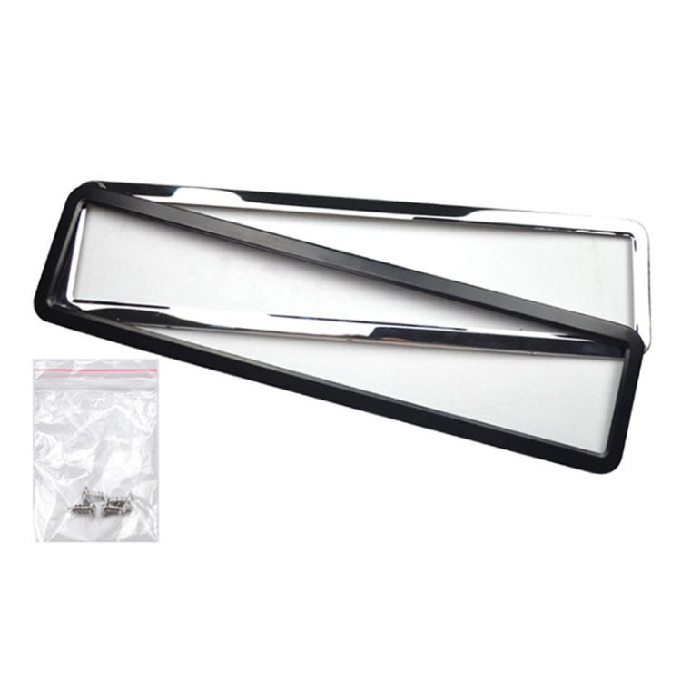 European/Russian/Ukrainian Stainless Steel License Plate Frame(8K Mirror) - License Plate Covers & Frames by PMC TechLife | Online Shopping South Africa | PMC TechLife | Buy Now Pay Later Mobicred