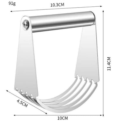 Stainless Steel Cutter 5-Layer Curved Dough Mixer Kitchen Baking Flour Cutter Gadgets(91g) - Baking Pastry Tools by PMC Jewellery | Online Shopping South Africa | PMC Jewellery | Buy Now Pay Later Mobicred