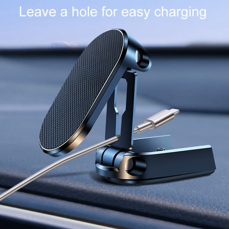 D11 Magnetic Folding Car Phone Holder Rotatable Dashboard Stick-On Navigation Stand(Black Frosted) - Universal Car Holders by PMC Jewellery | Online Shopping South Africa | PMC Jewellery | Buy Now Pay Later Mobicred