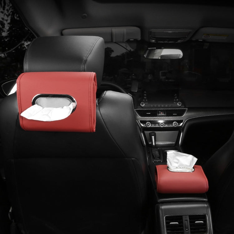 Auto Armrest Tissue Box Car Seat Back Hanging Napkin Pack Cover(Black) - Tissue Boxes by PMC TechLife | Online Shopping South Africa | PMC TechLife | Buy Now Pay Later Mobicred