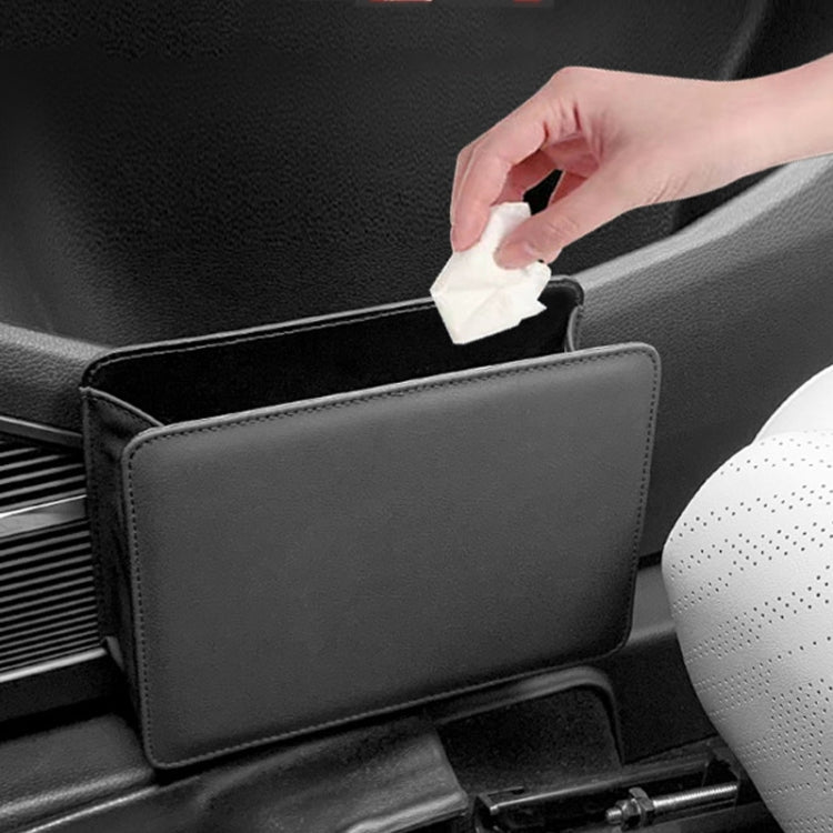 Car Folding Trash Can Multifunctional Seatback Hanging Storage Box(Wine Red) - free shipping - PMC TechLife - Order now!